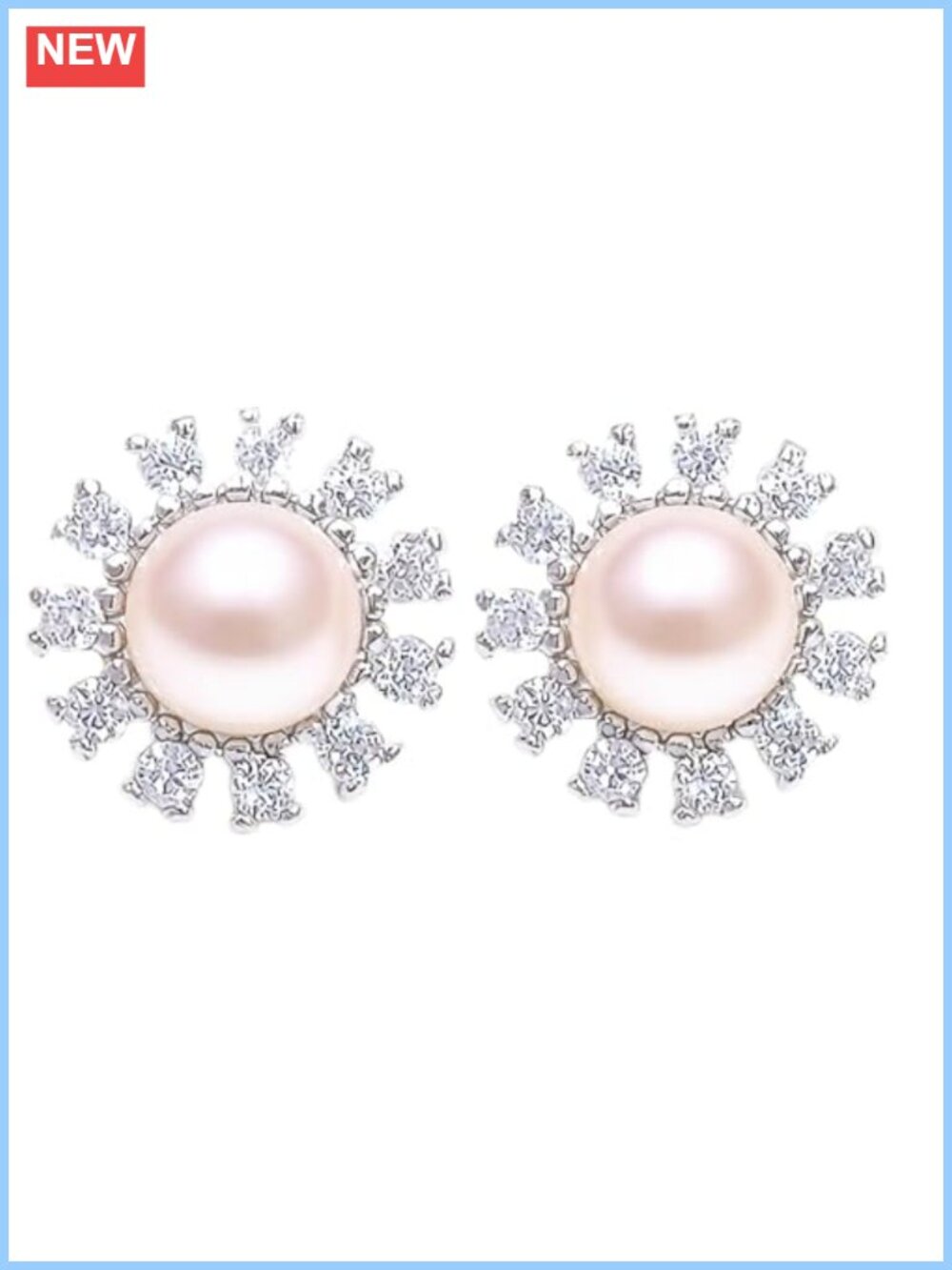 Sterling Silver Nickel Free Pearl Stud Earrings Hypoallergenic